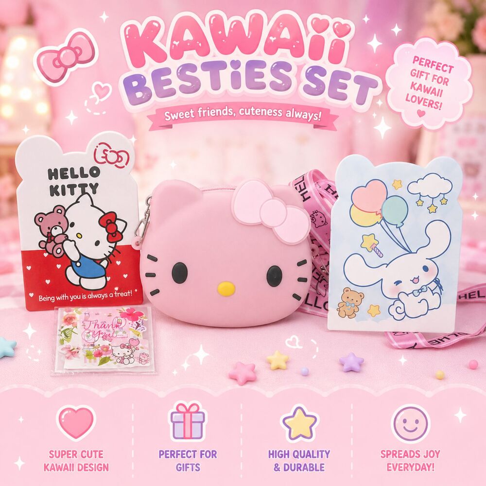Mini Hello Kitty Pink Kawaii Crossbody Bag Cute Birthday Christmas Gift Idea